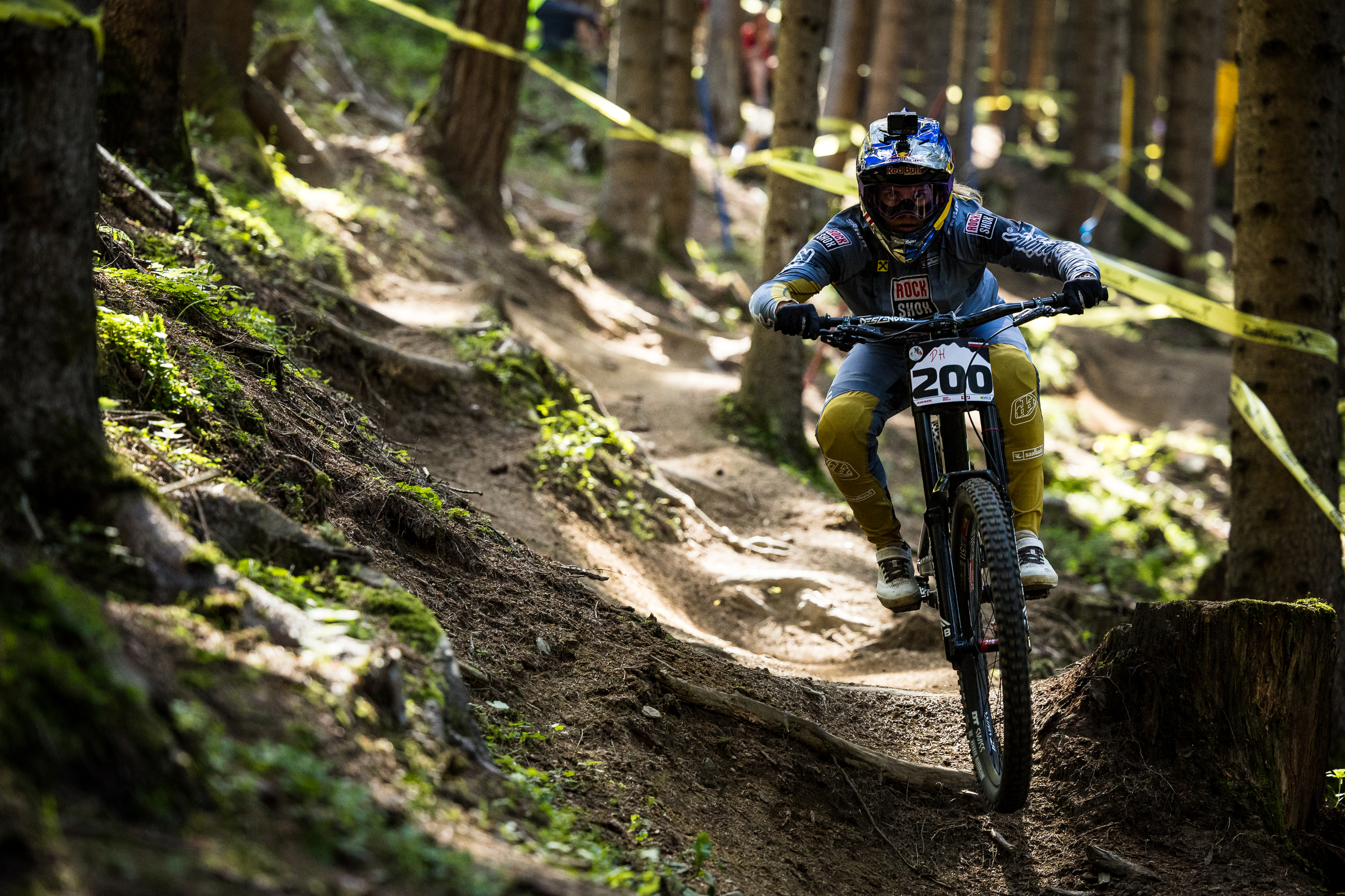 Vali on a heater run at Crankworx