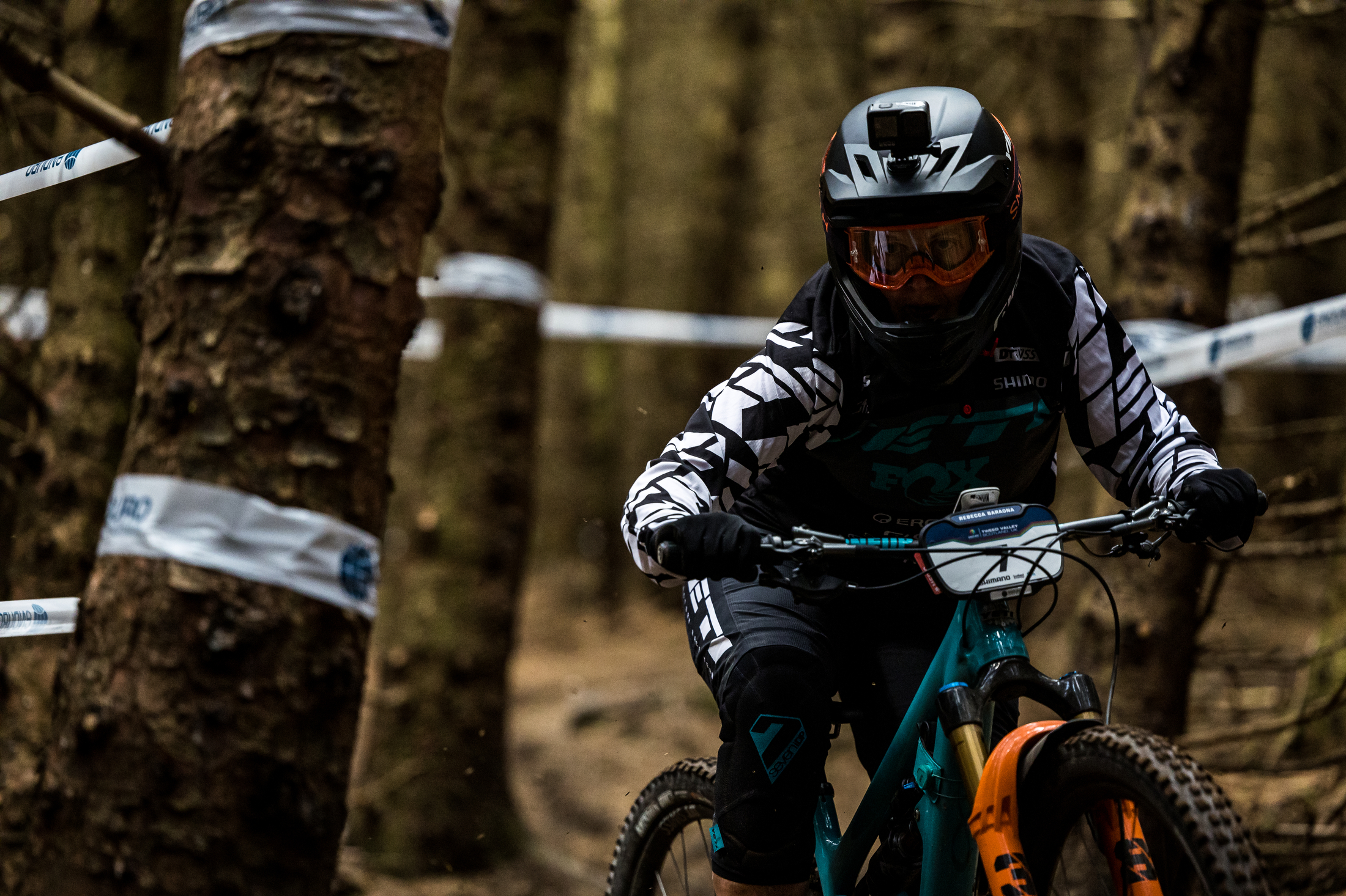 Bex giving it her all at EWS Tweed Valley