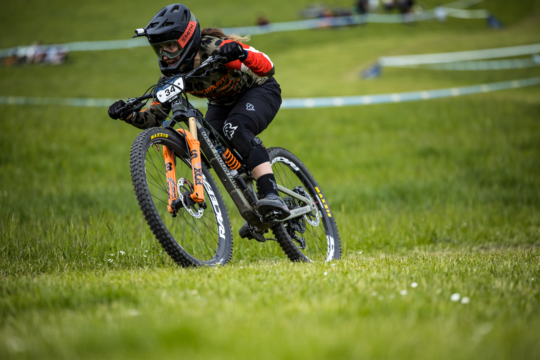 ALN railing a grassy turn