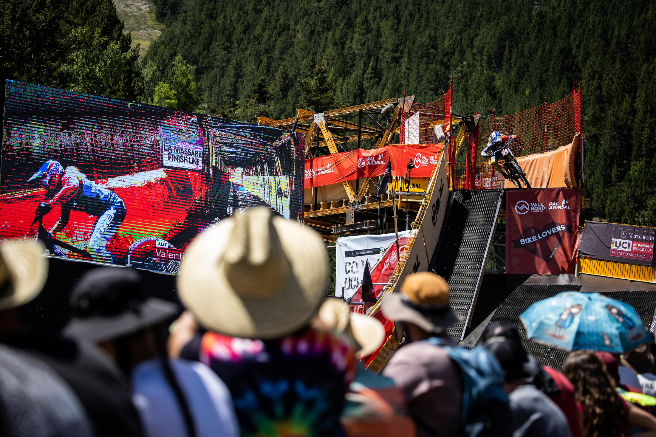 Vali dropping into the finish area in Andorra