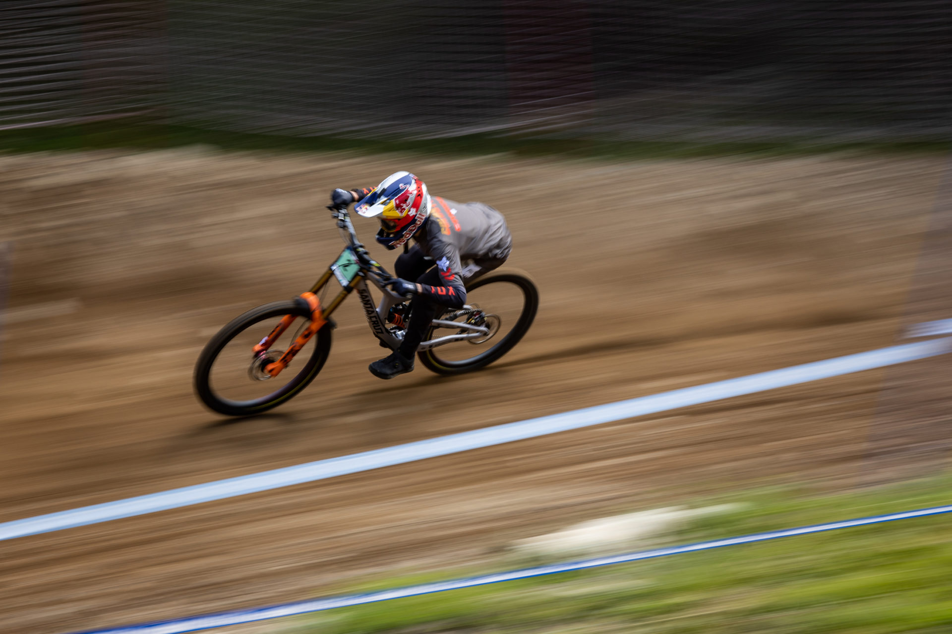 Jackson speeding down the Lenzerheide track