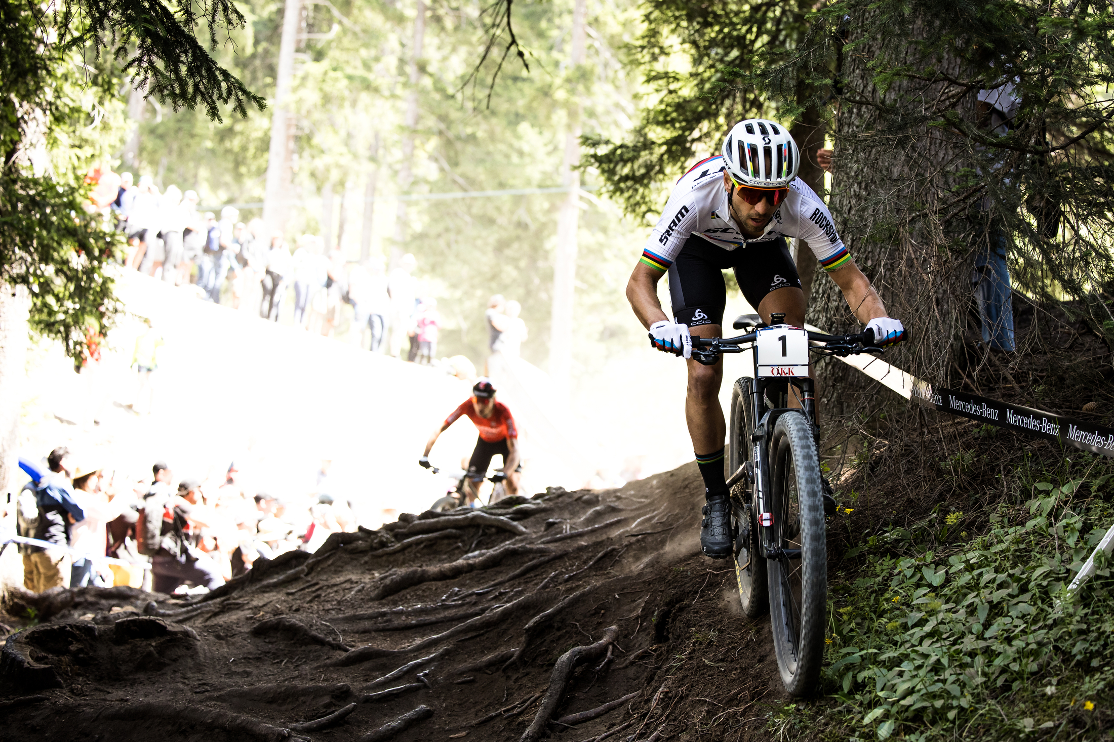 Nino shredding the Lenzerheide World Cup course