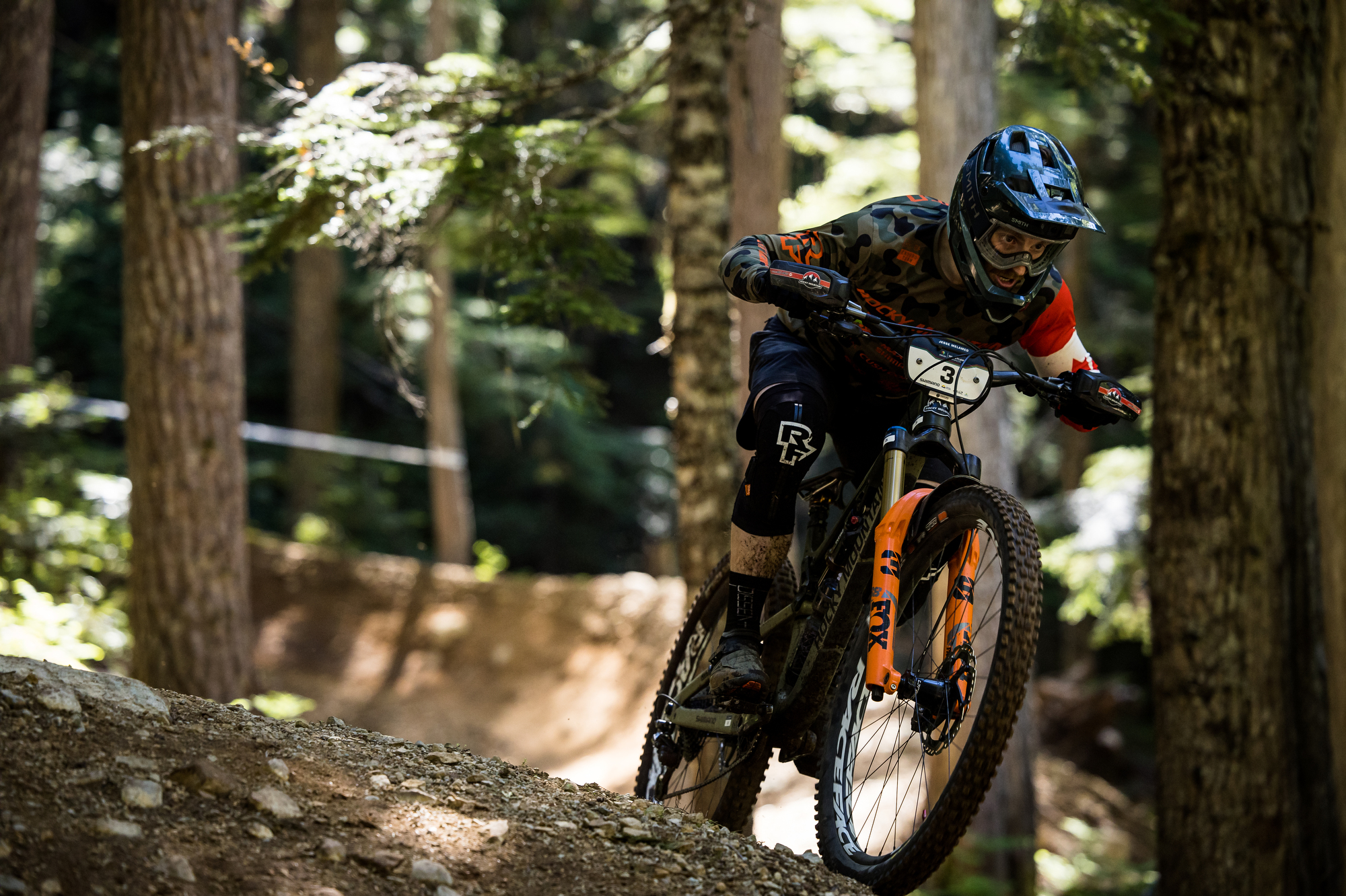 Jesse Melamed on his way to an EWS Whistler victory