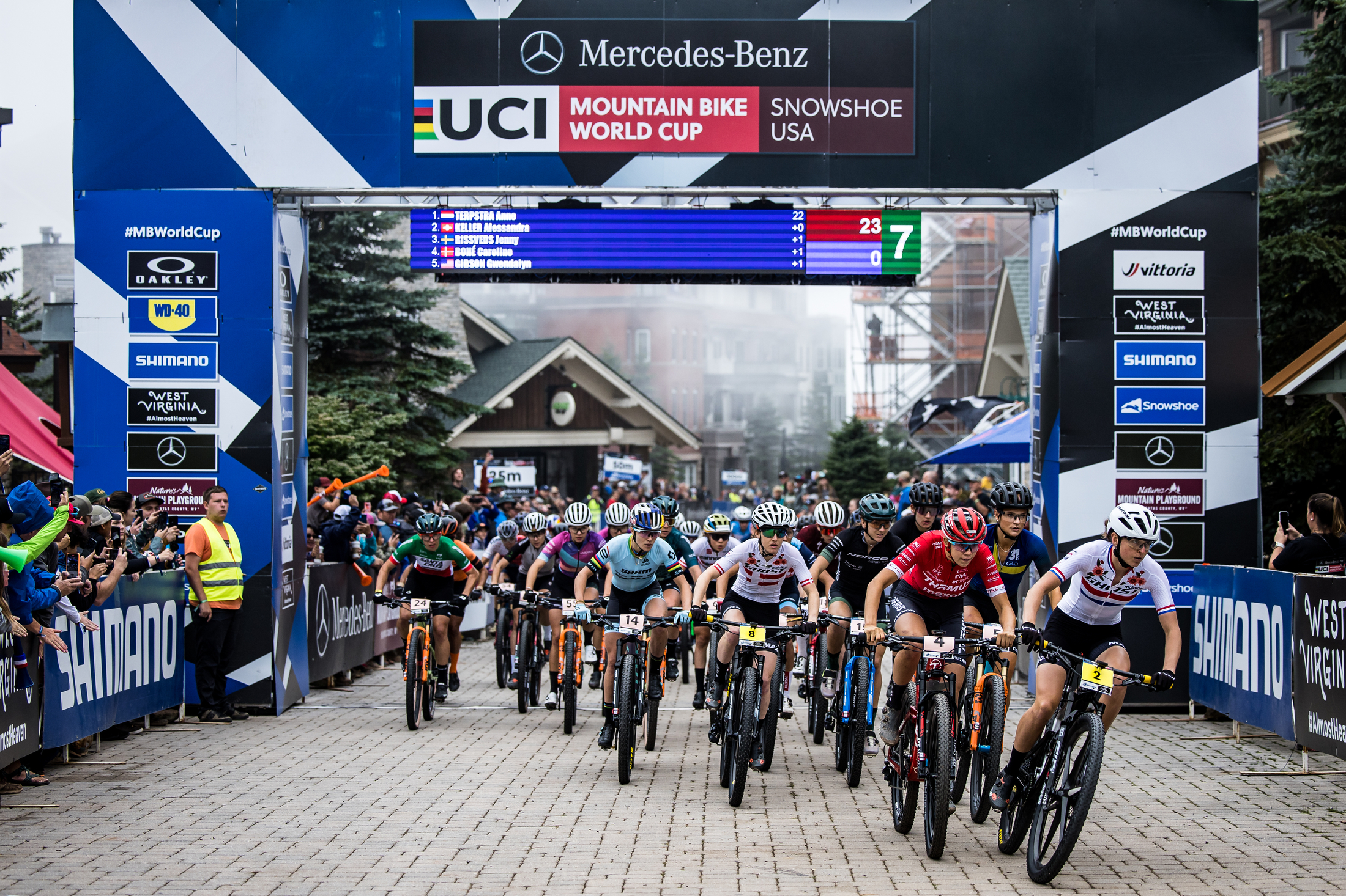 Start line of the Snowshoe XCO