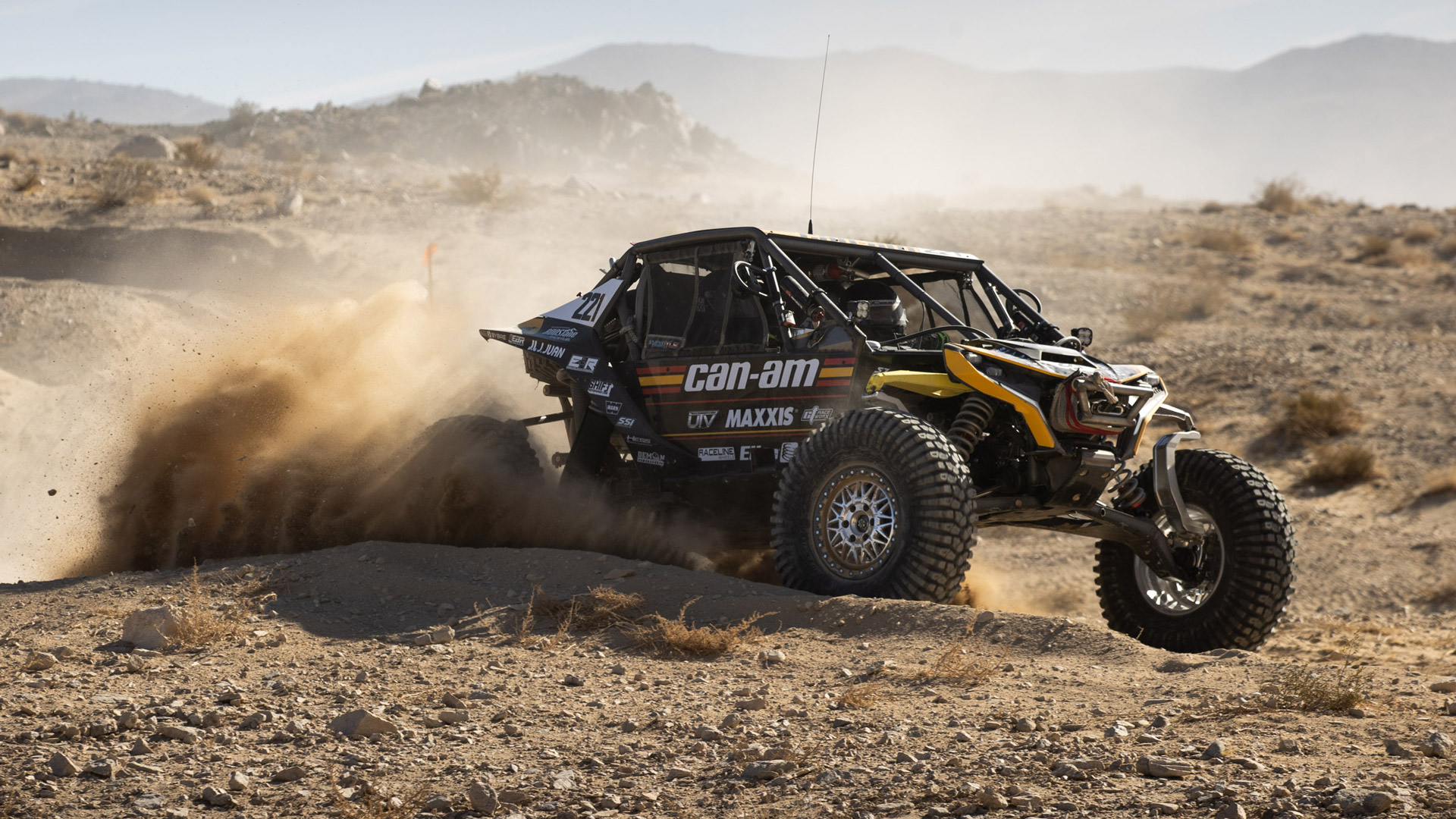 Close up of Side by Side vehicle on Maxxis Roxxzilla tires