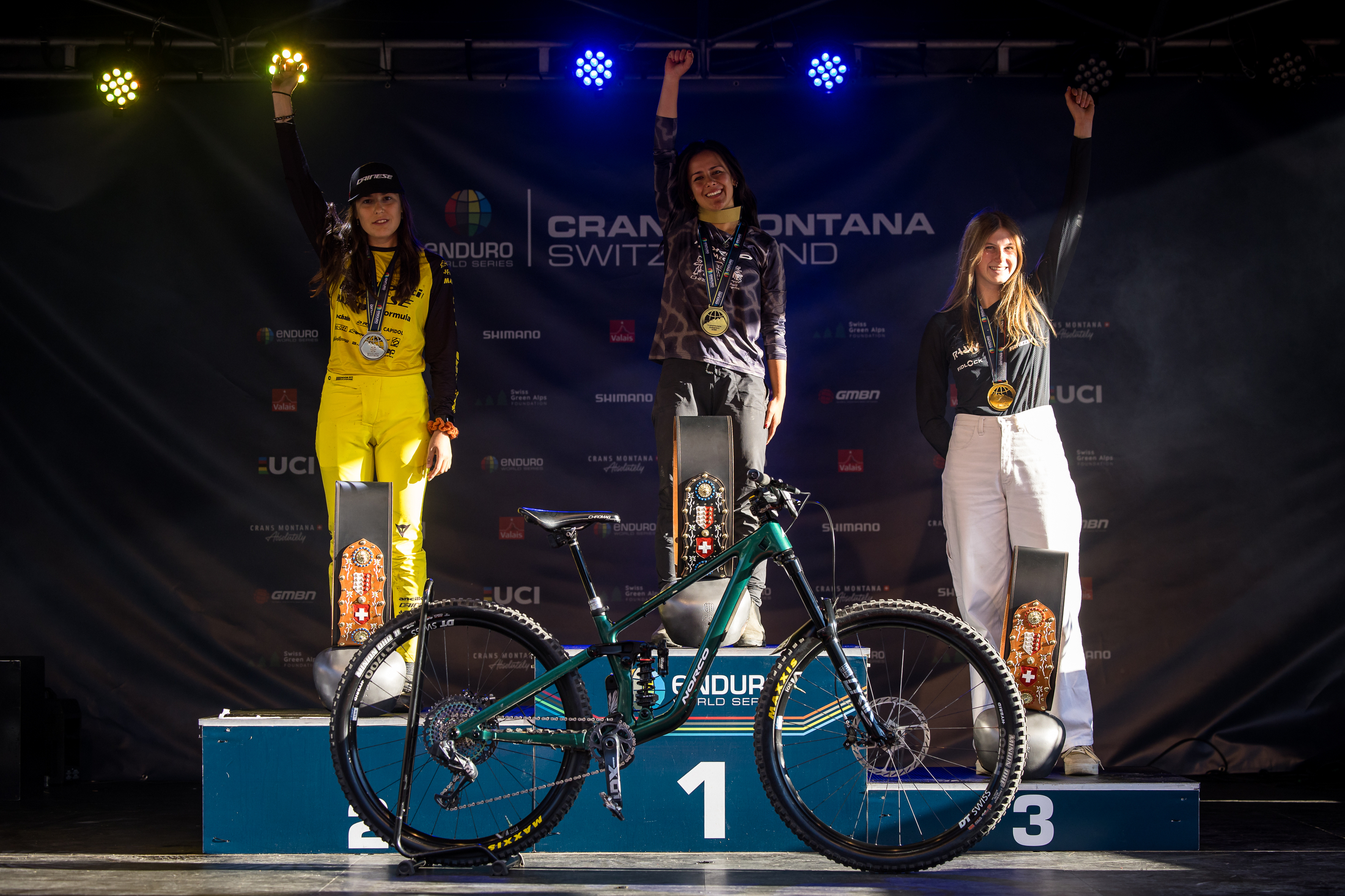 Junior Women's Crans Montana podium