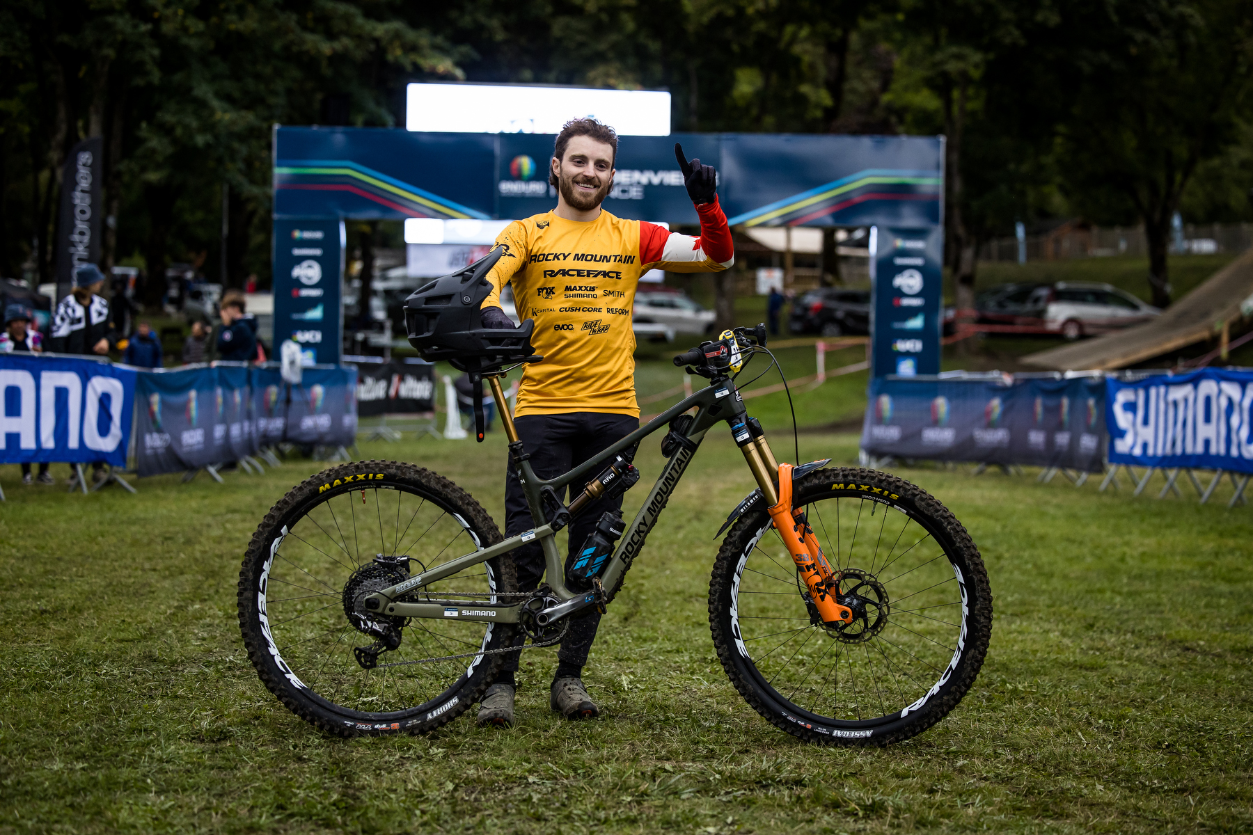Jesse Melamed posing with his bike