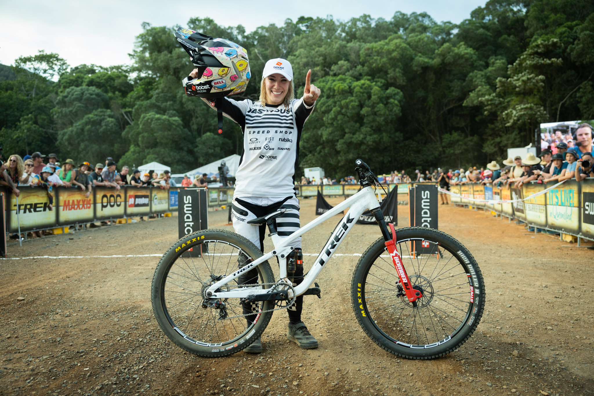 Caroline posing with her bike