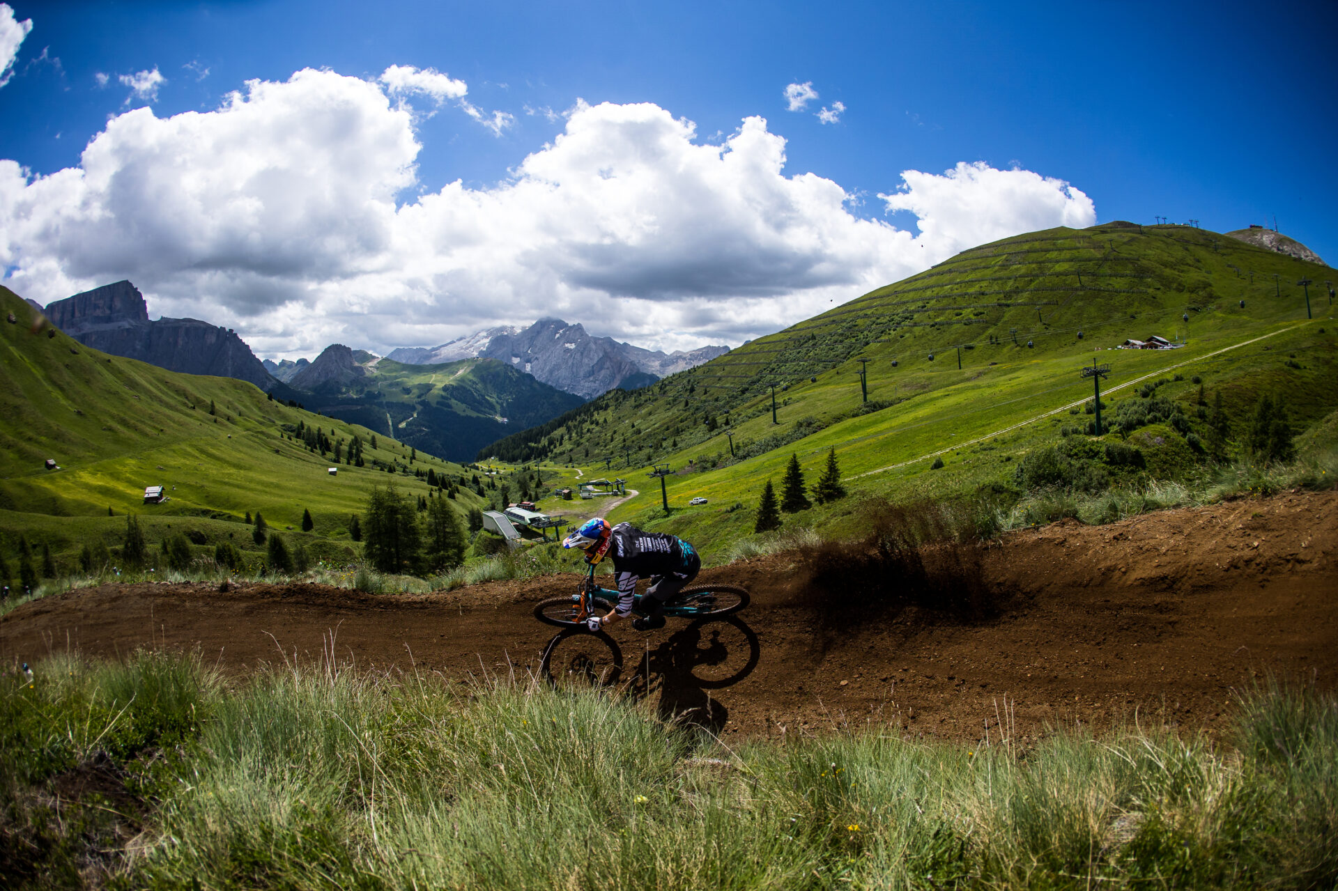 Richie Rude shredding a berm