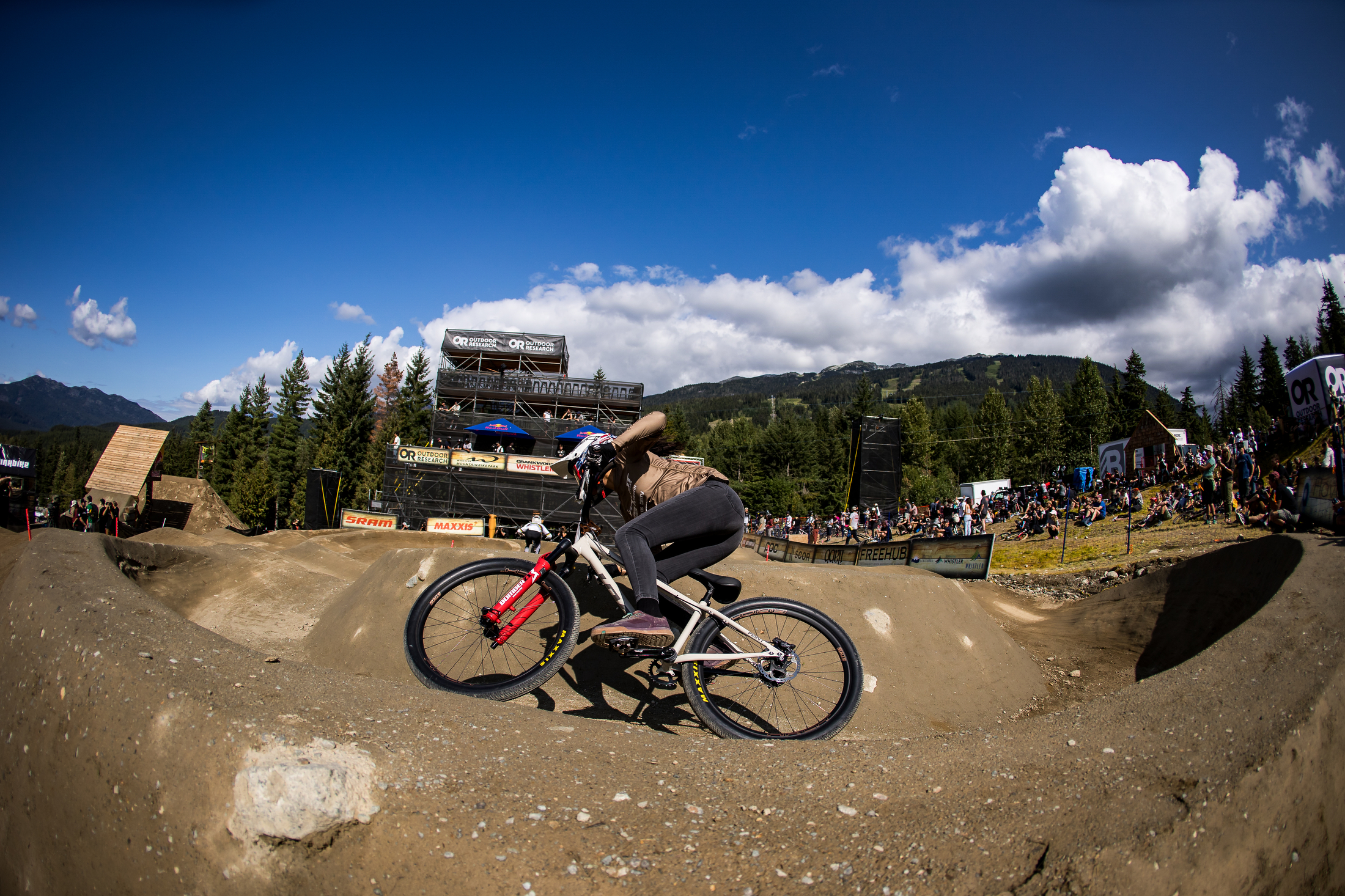 Kialani on her way to a pump track win