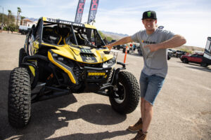 Maxxis rider Dustin “Battle Axe” Jones seen here in his CAN-AM UTV vehicle outfitted with Maxxis RAZR XT tires