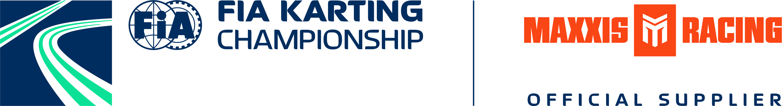 FIA Karting Championship Racing and Maxxis Racing logos