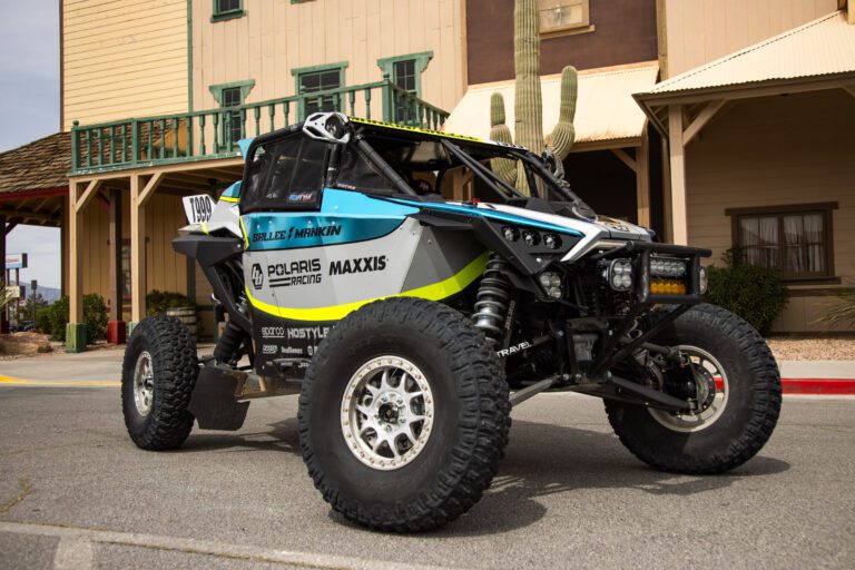 SxS vehicle in parking lot.