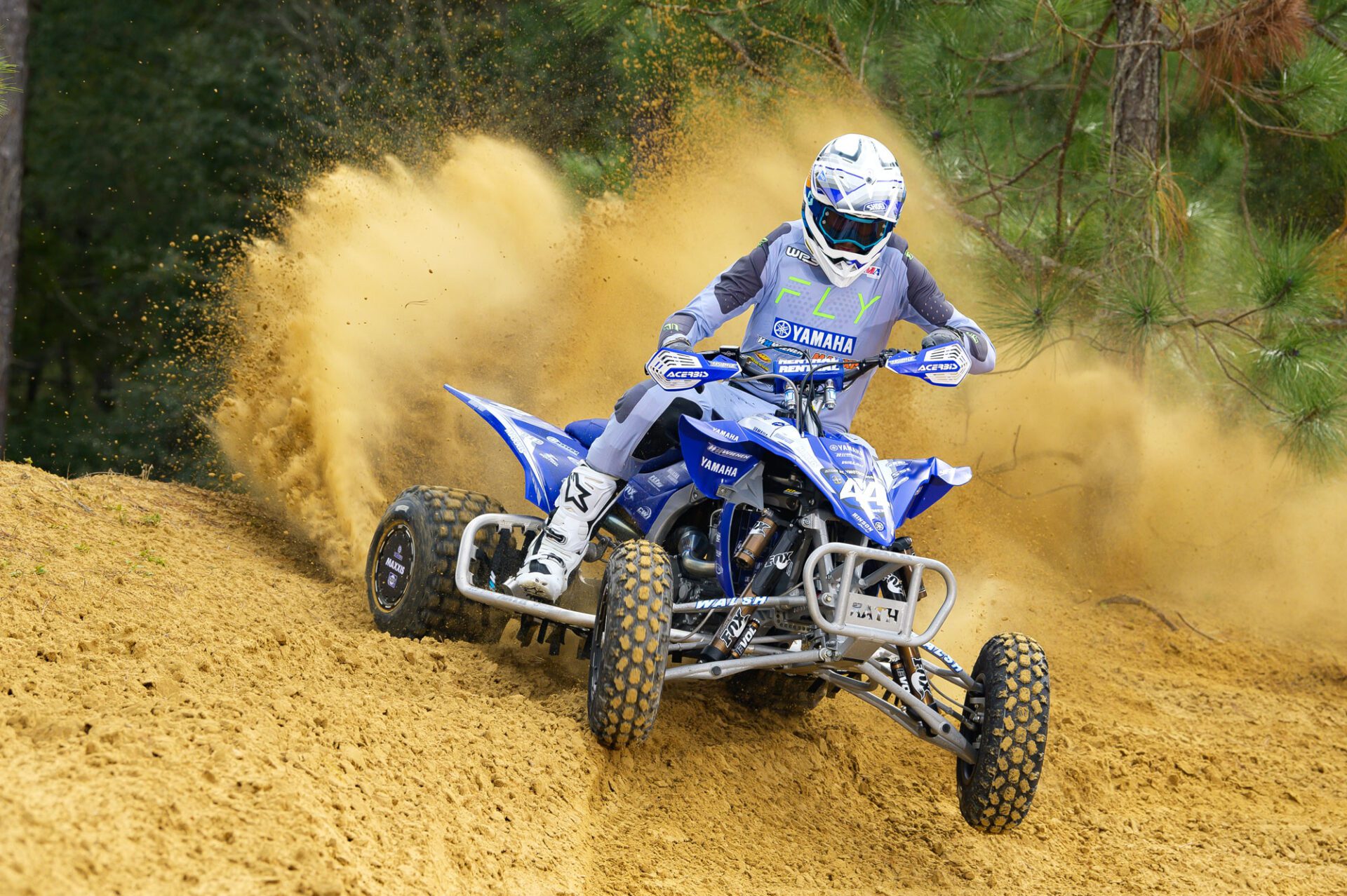 Chad Wienen kicking up dust on his ATV