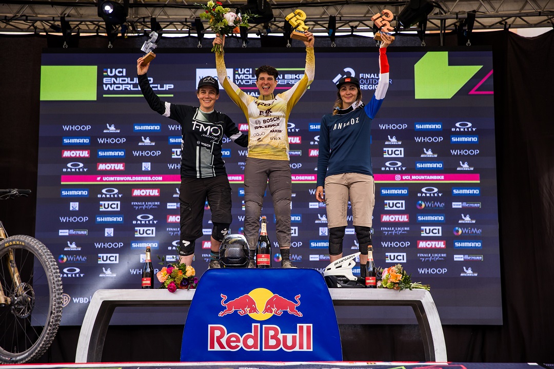 Flo on top of the ebike podium