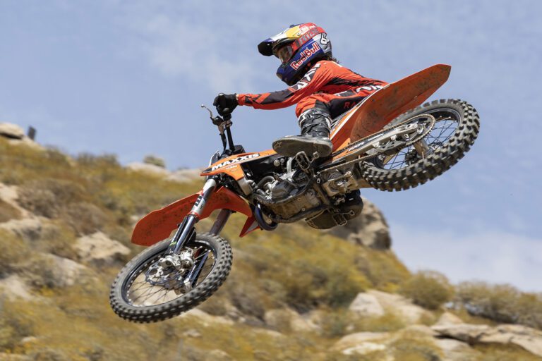 Ronnie Renner flying high on his motocross bike