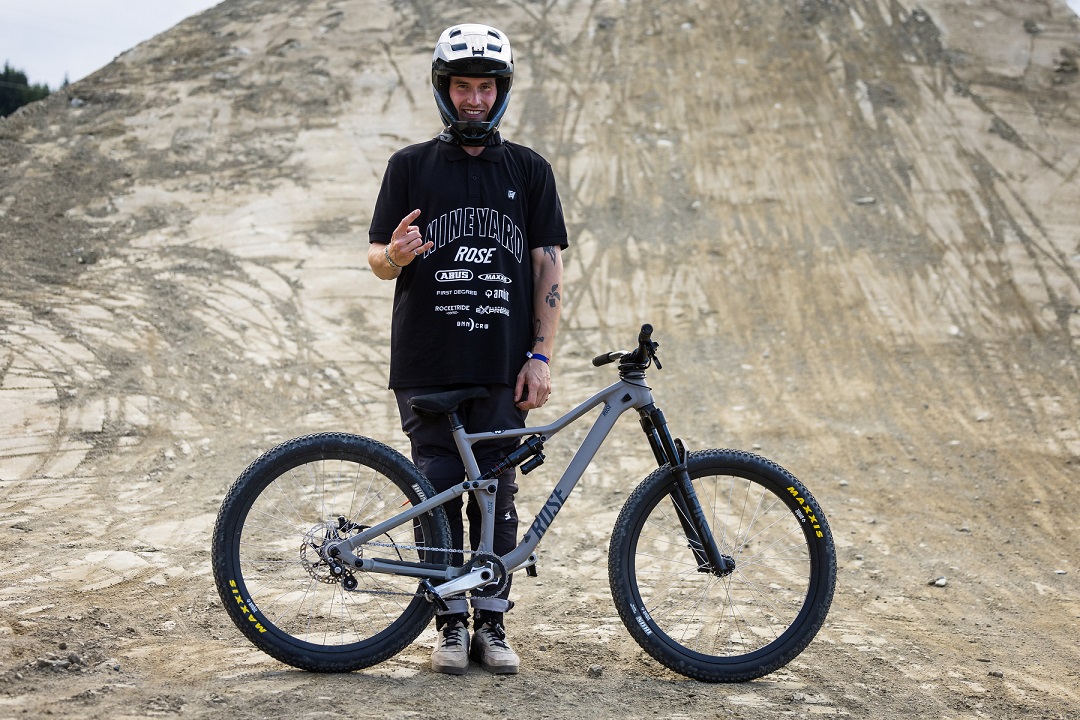 Bernd posing with his bike
