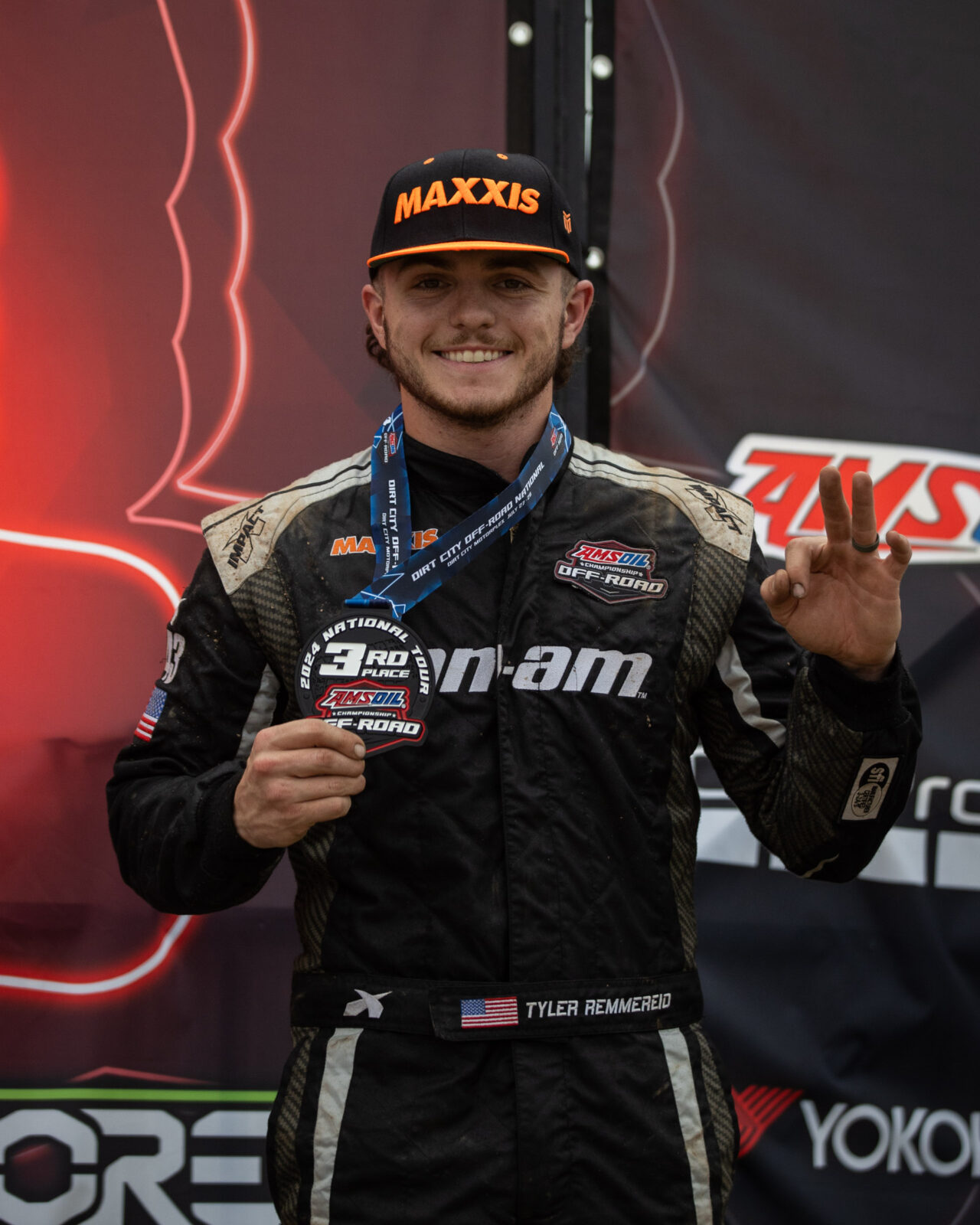 maxxis athlete on the podium