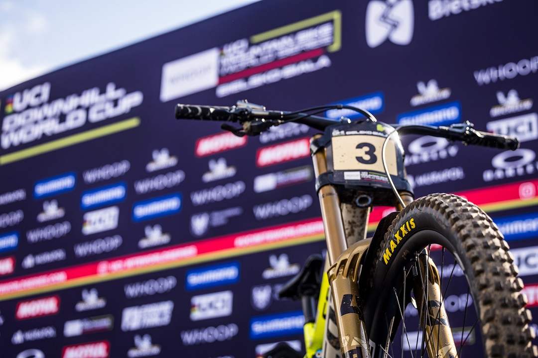 Marine's bike on the podium