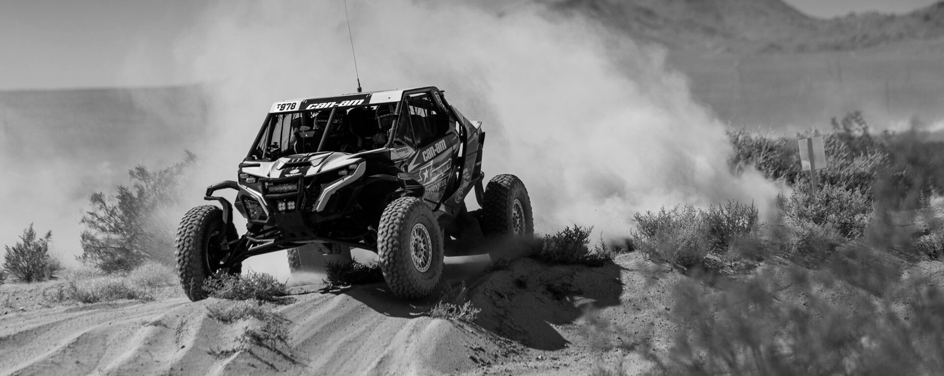 SxS ripping through the desert.