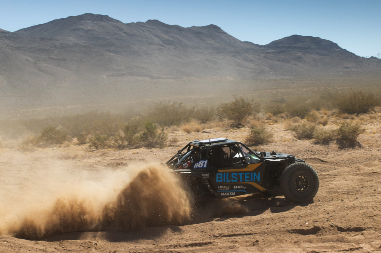 Maxxis sponsored UTV ripping through the desert.