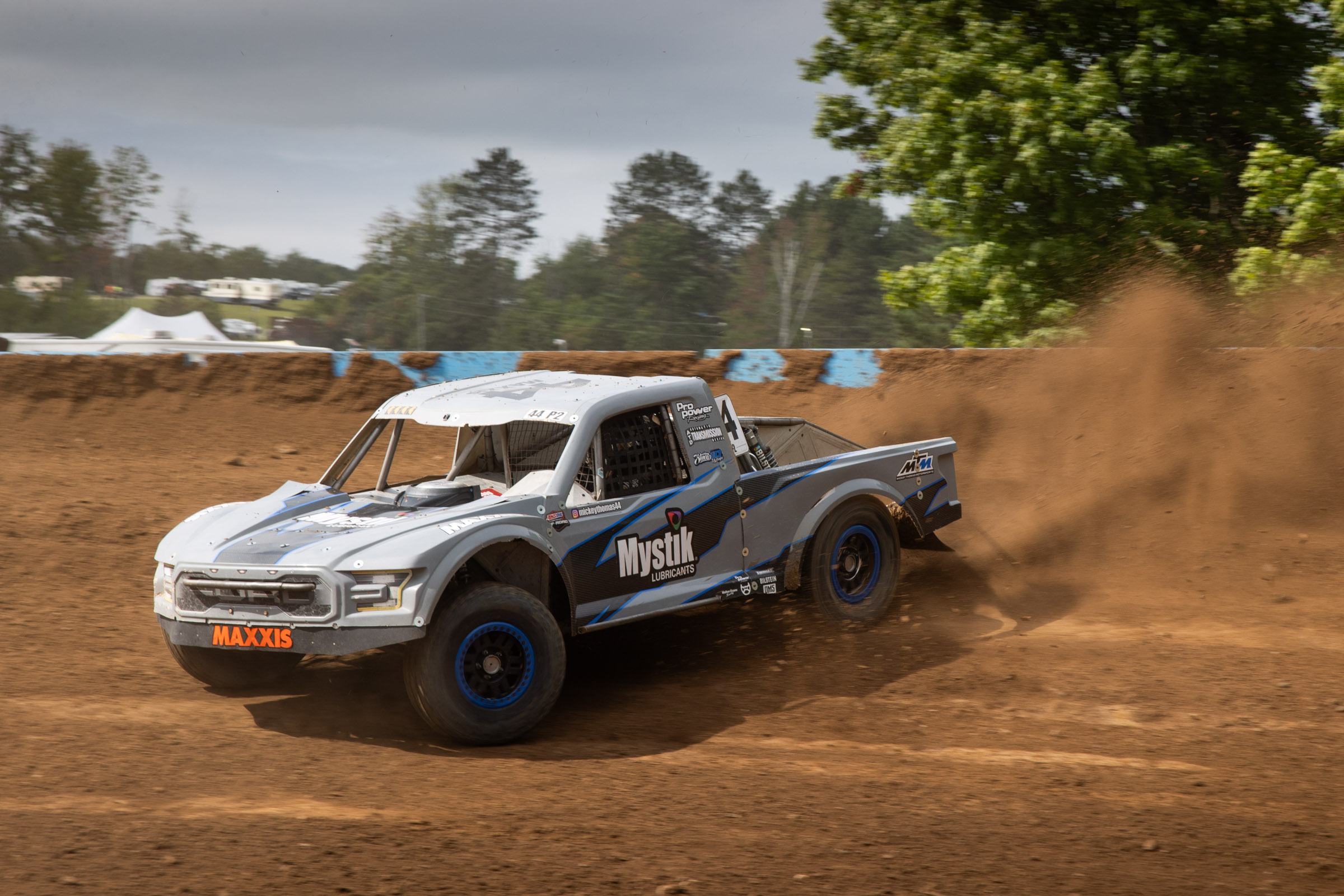 Maxxis truck sliding on the track