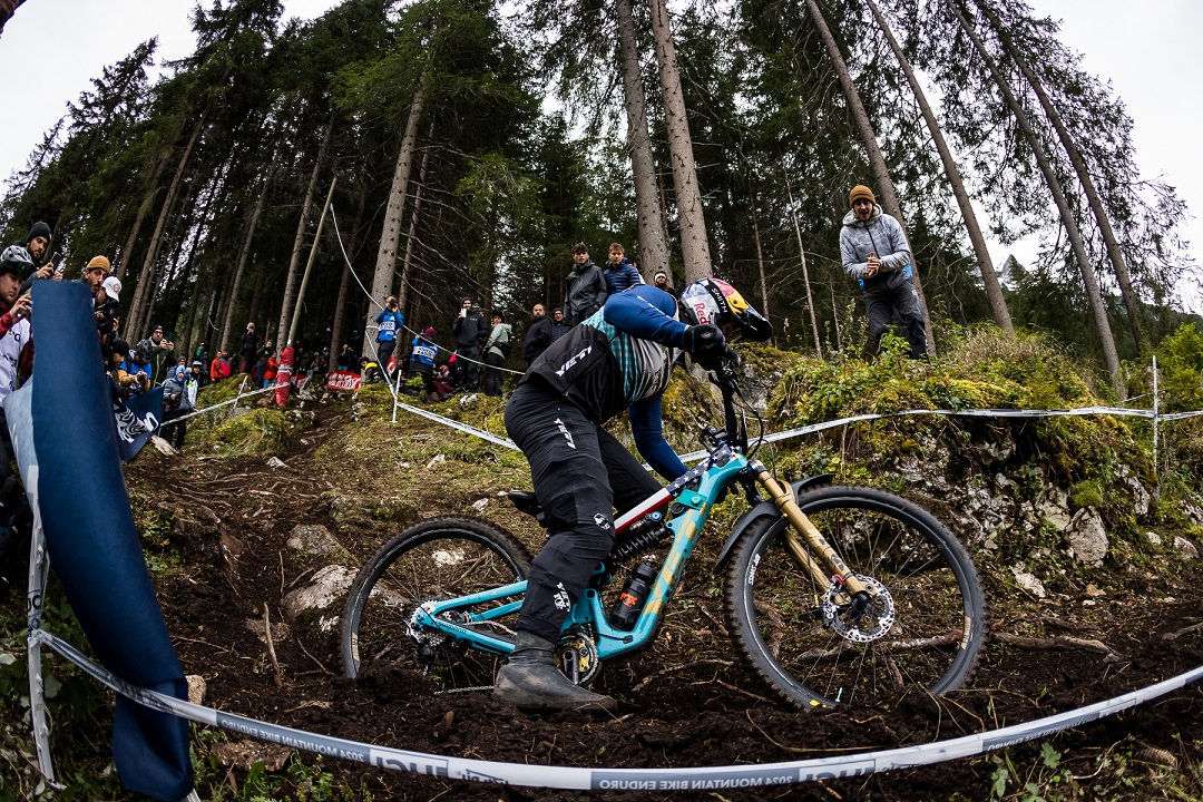 Richie pedaling a stage