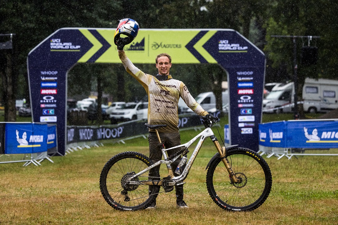 Martin posing with his bike