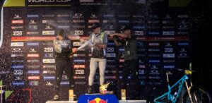 Richie celebrating on the podium