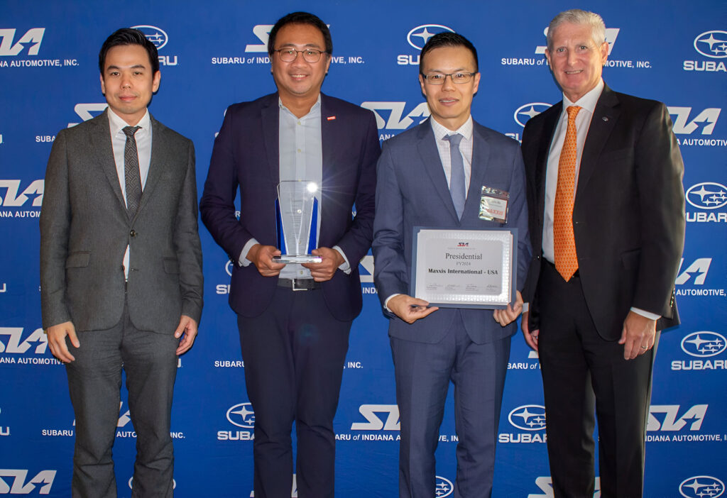 Maxxis Honored with Presidential Award by Subaru of Indiana