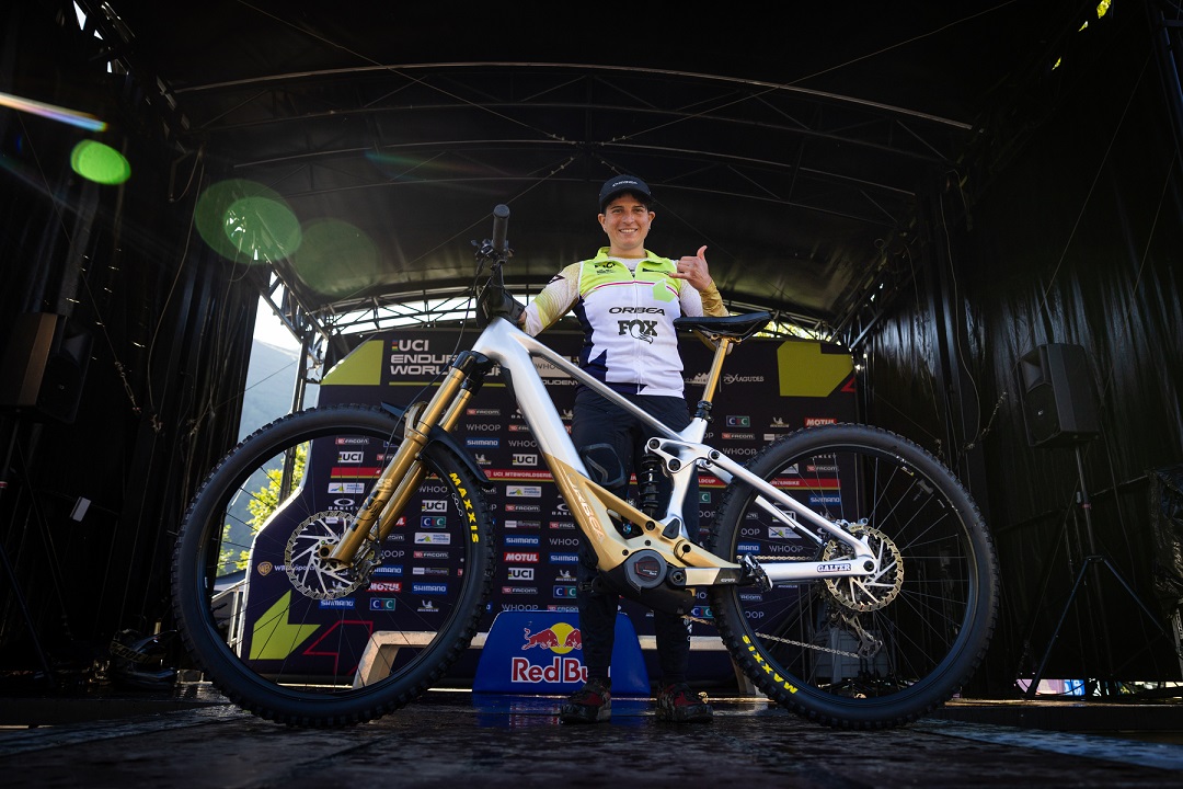 Flo posing with her bike