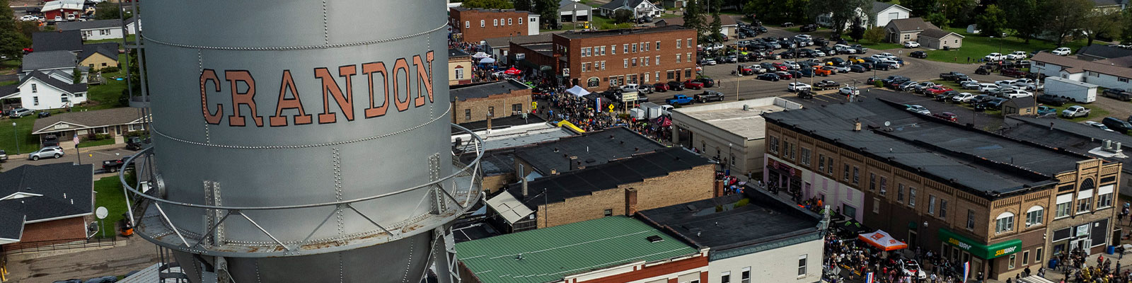 Crandon Parade with watertower in foreground