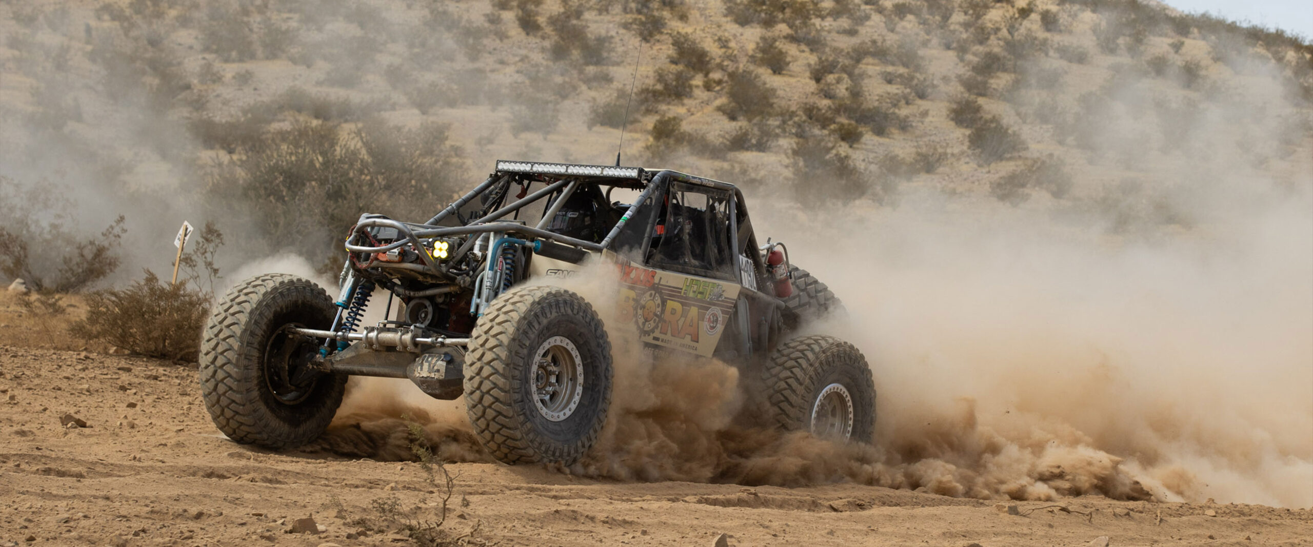 Maxxis athlete on razr mt-c tire racing in the desert