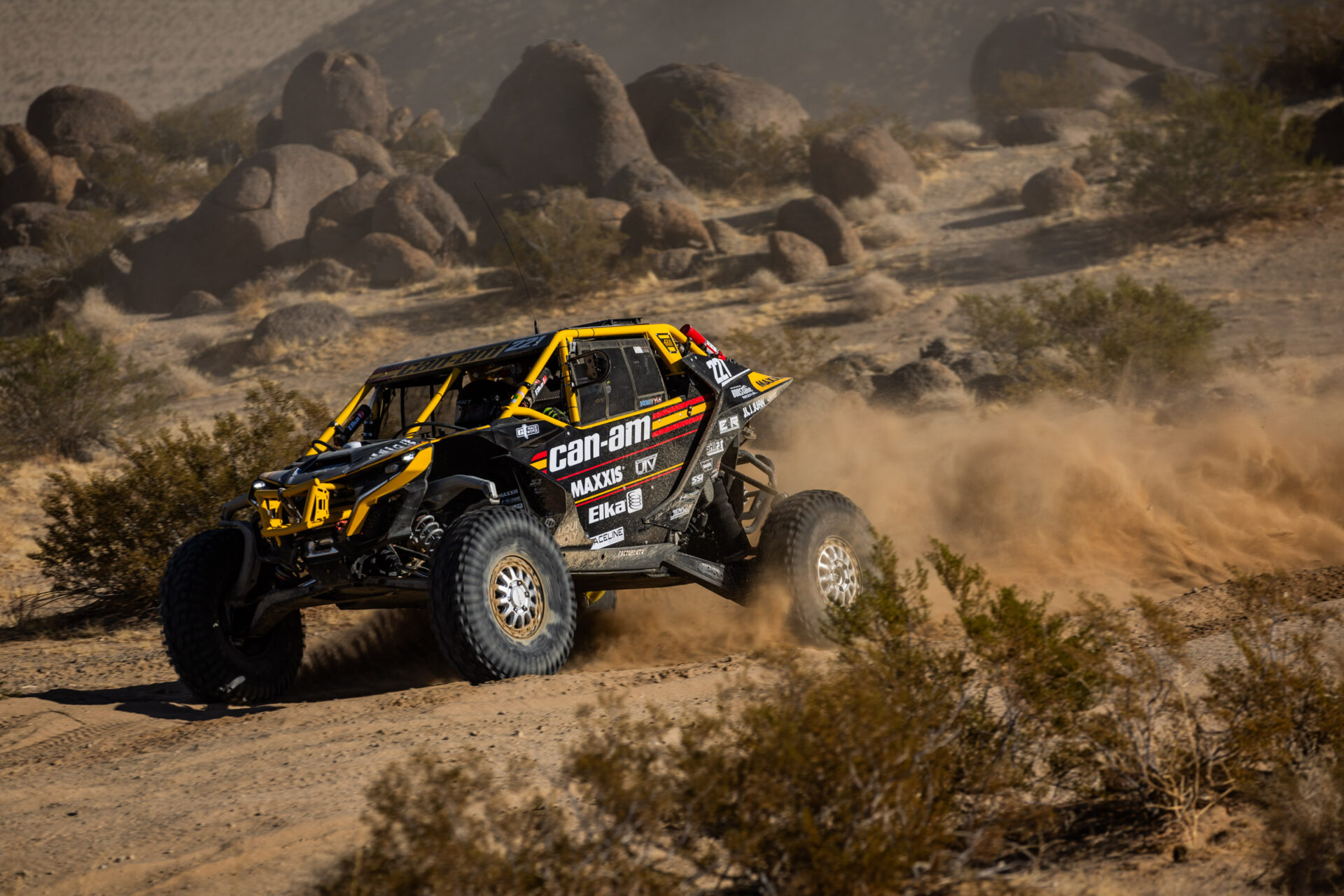 Cody Miller Matted in his Yellow and Black CanAm.