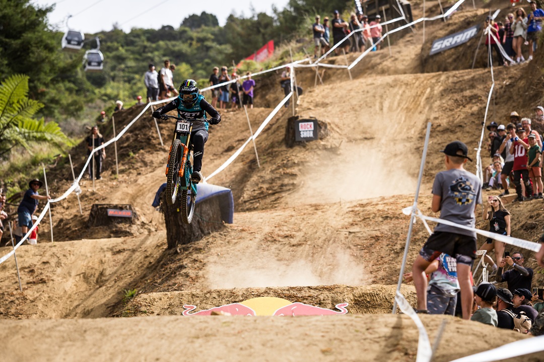 Camille sending it on the DH track