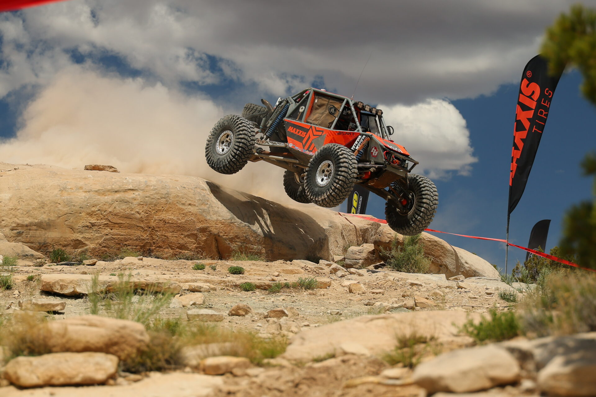 Brendon Thompson car in the air