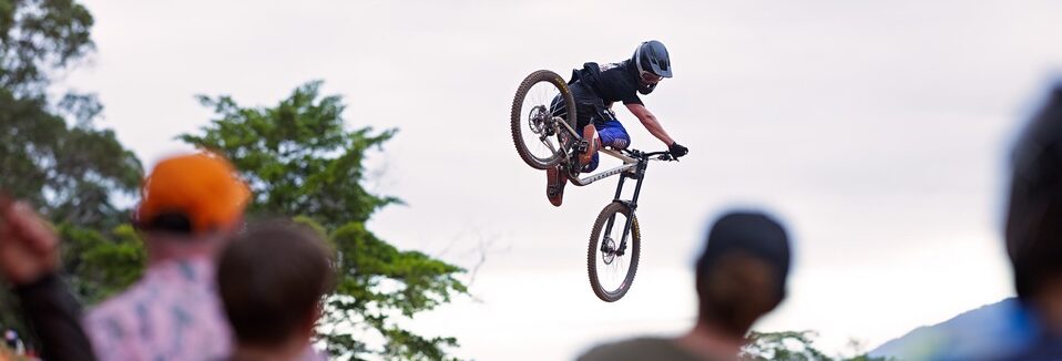 Rider whipping it out for the crowd