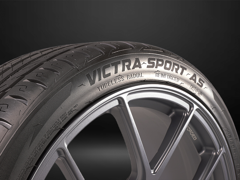 Tire on Black background