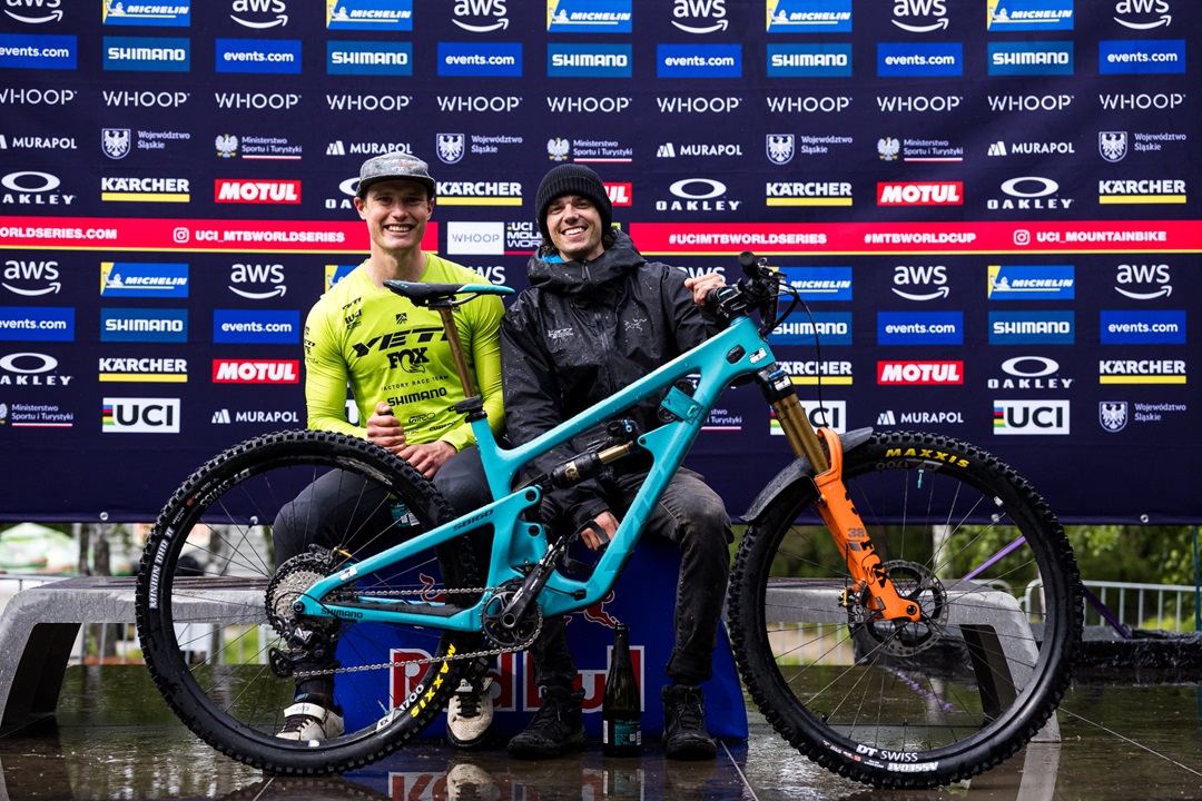 On the podium