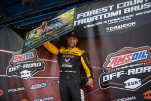 Maxxis athlete on the podium