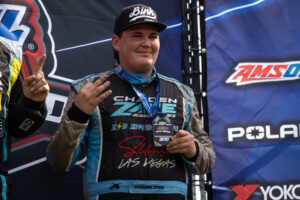Maxxis athlete on the podium