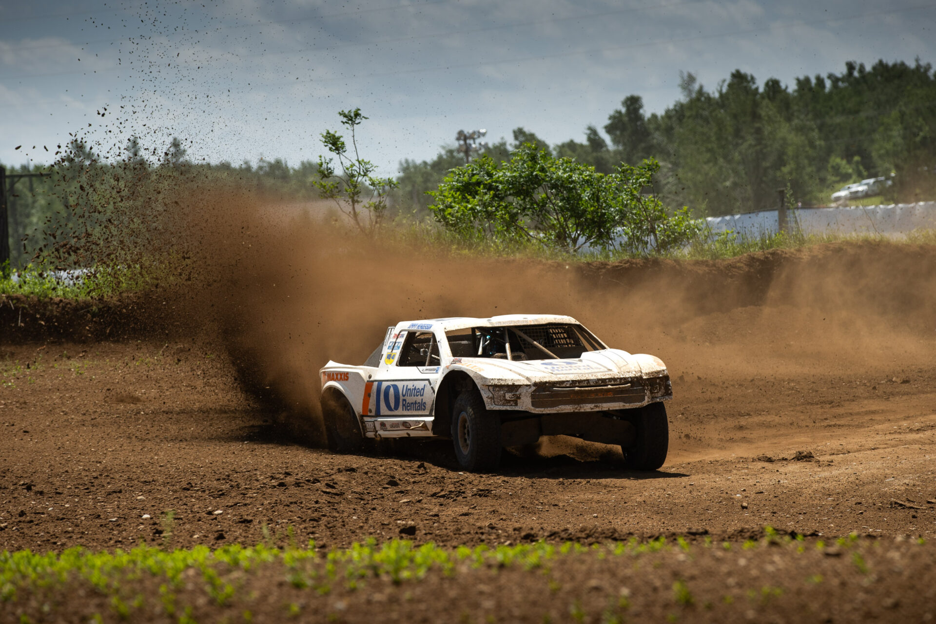 Maxxis athlete Henderson sliding sideways.