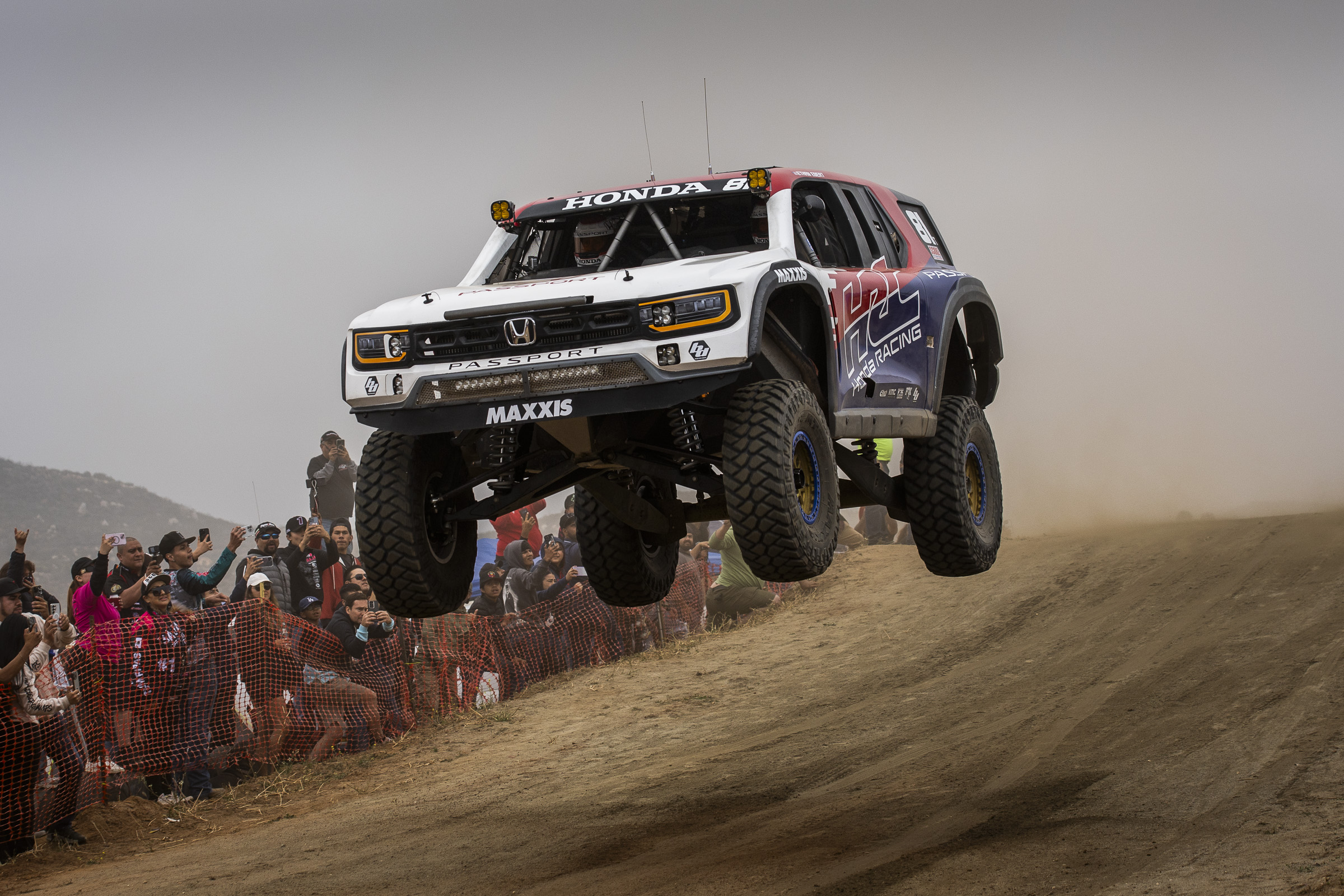 Maxxis sponsored driver Ethan Ebert in a huge jump
