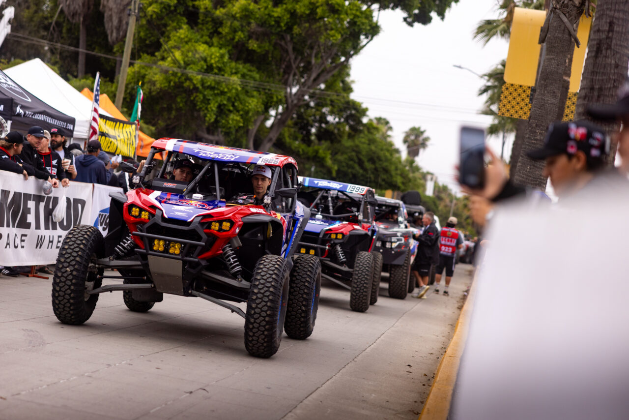 Linup of Baja racecars