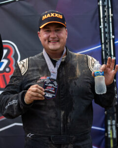Maxxis athlete on the podium