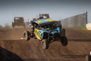 Maxxis athlete getting some air time on the track