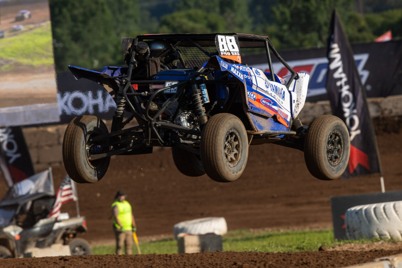 Maxxis athlete getting some air time on the track