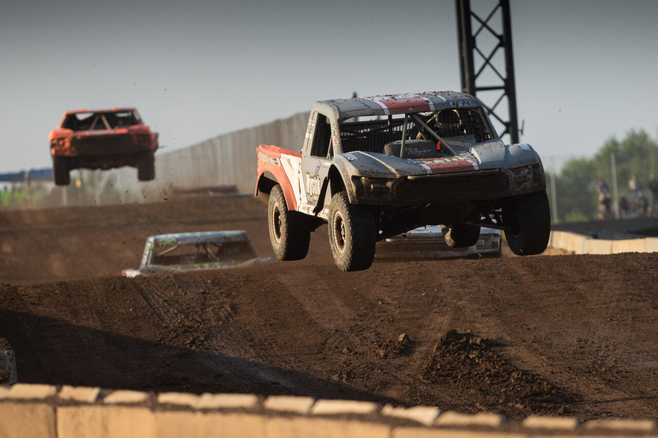 Maxxis athlete getting some air time on the track