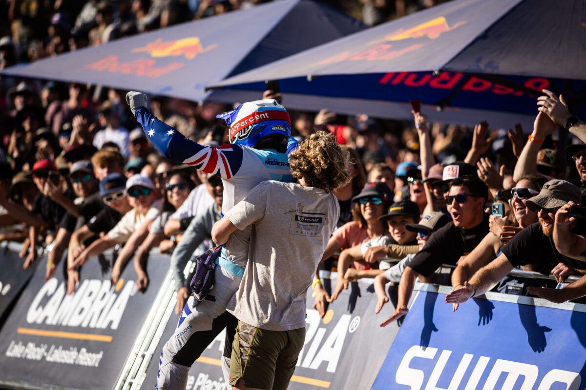 Meier-Smith brother celebrating Luke's win