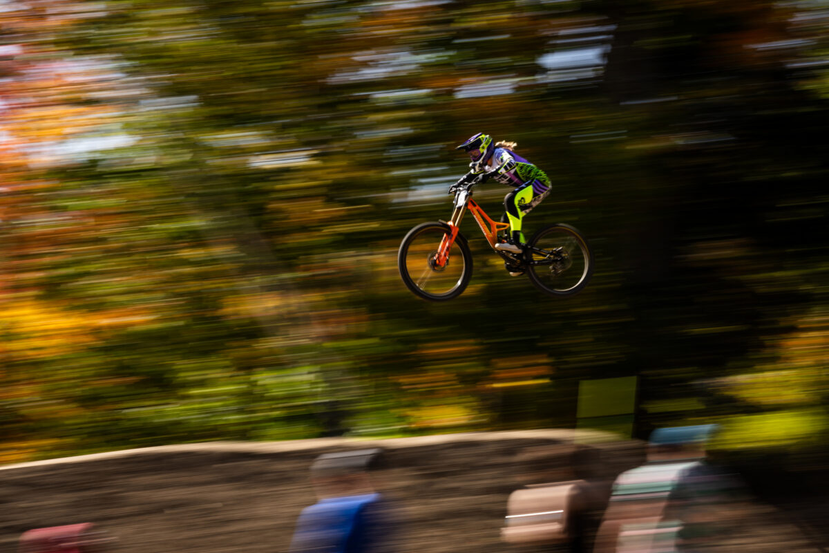 Rider in air post jump
